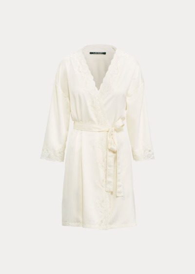 Women's Ralph Lauren Lace-Trimmed Robe | 716358PSN